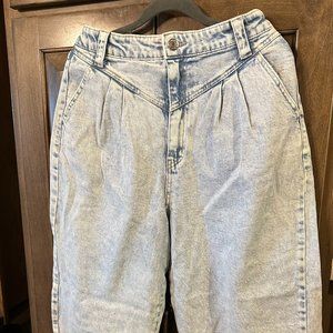 high rise balloon jeans
